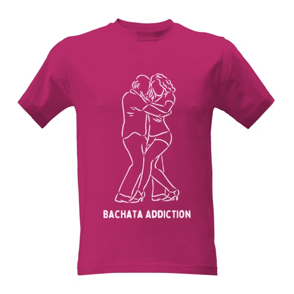 Bachata Close Position pánské tričko růžové
