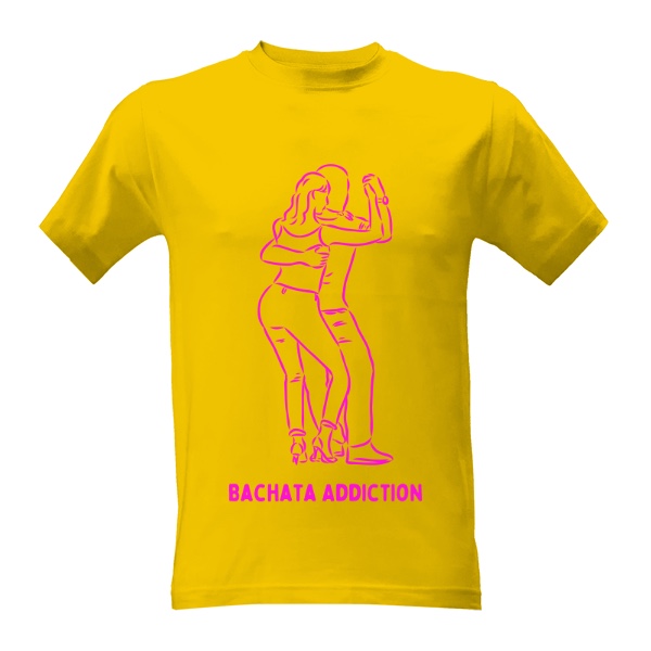 Bachata Close Position pánské tričko žluté